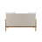  Cynthia - Modern White Fabric + Wood Loveseat