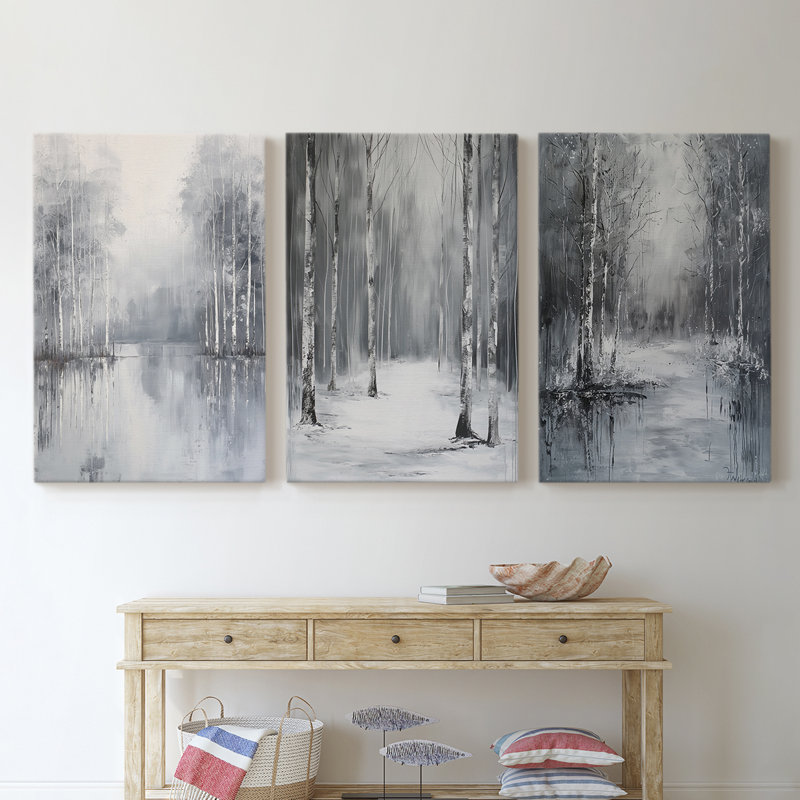 Lanscape Study Series XI - Ensemble de toiles tendues avec châssis Premium - Prêt à être accroché