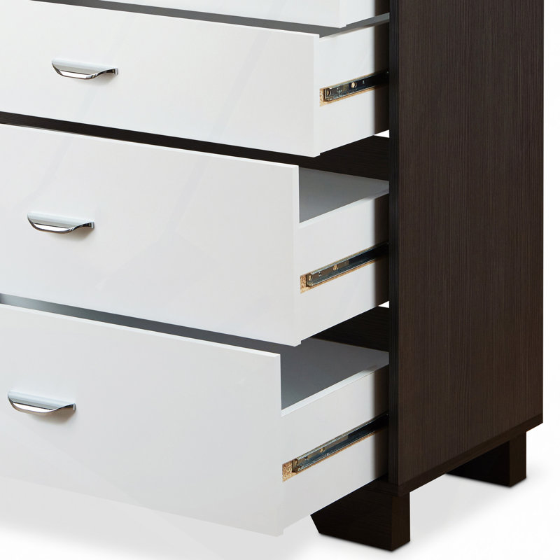 Drawer Dresser, White 5-Drawer Chest
