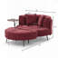Fauteuil demi-tonneau surdimensionné en chenille avec repose-pieds-1356045109
