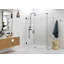 Illume 58 in. x 32 in. x 78 in. 90-degree Fully Frameless Wall Hinged Glass Shower Enclosure-1595895051