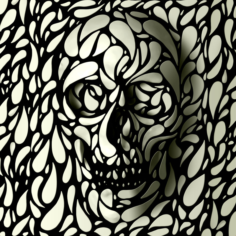 " Skull 4 " by Ali Gulec, 36'' W x 36'' H  