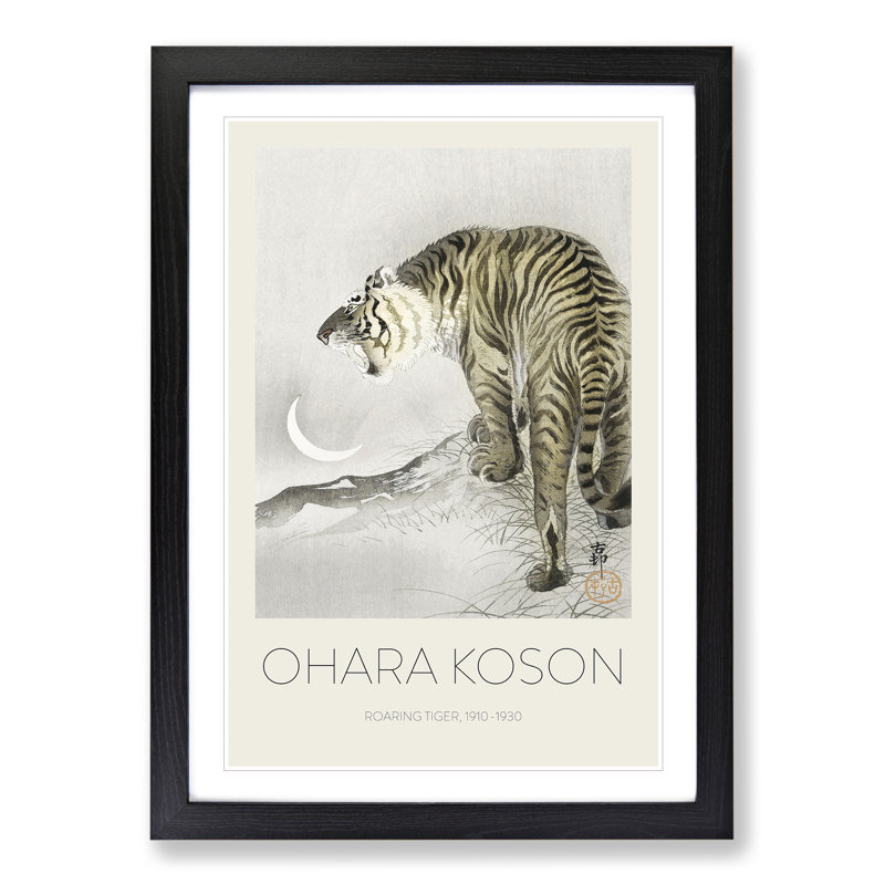 Roaring Tiger by Ohara Koson - Picture Frame Graphic Art, 48cm H x 36cm W x 2cm D
