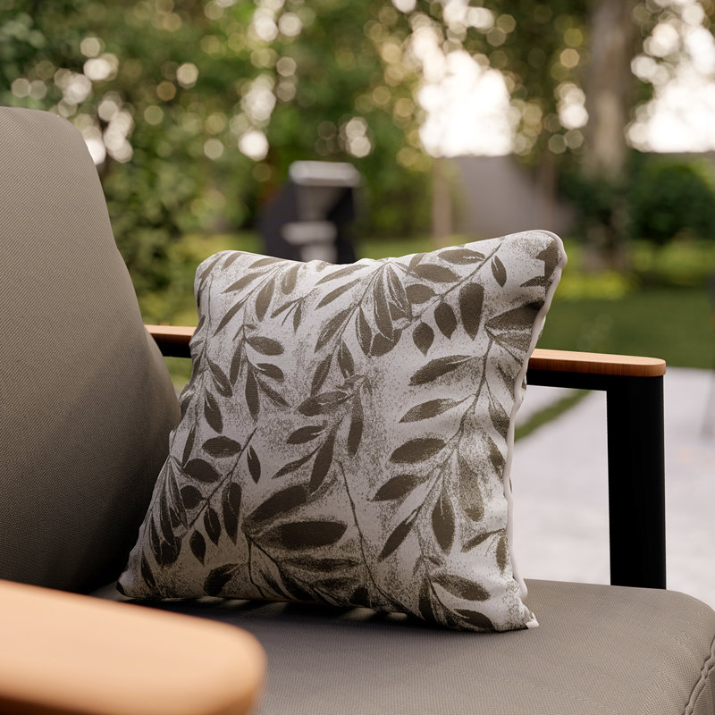 Coussin décoratif réversible intérieur / extérieur Morrel, Beige / ivoire floral