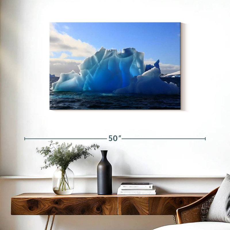 Glacier Alvord artistique en Antarctique, H 24 po x l 36 po