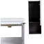 Meuble-lavabo mural 24 po avec lavabo en céramique, armoire latérale et portes, armoire combinée