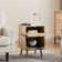 Cirilla Oak 360° Swivel Nightstand Bedside Table With Rotating Storage