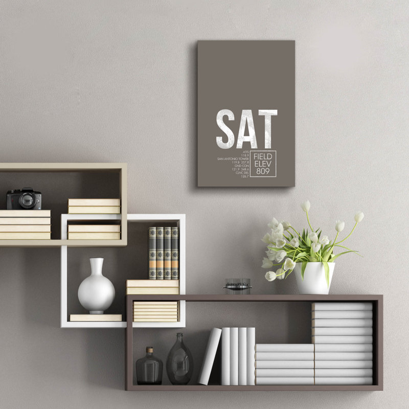 «SAT ATC» par O8 à gauche, verre acrylique Wal Art, H 24 po x l 16 po x P 0,2 po