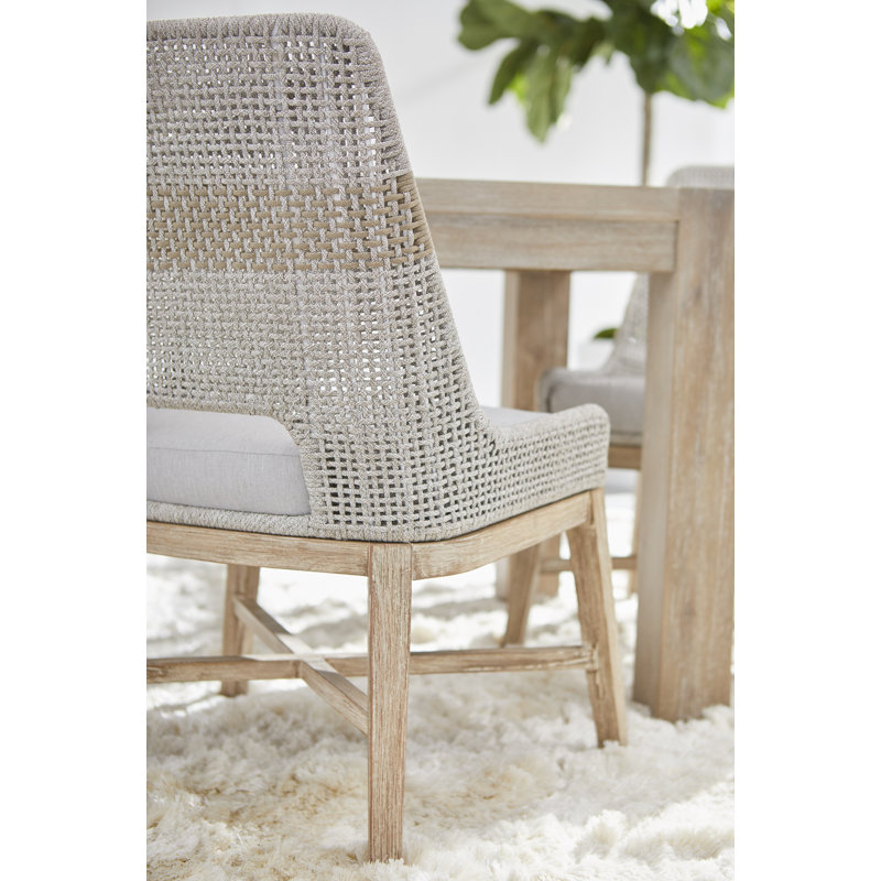Bowker Side Chair, Taupe/White