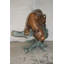 Statue léopard sur un tronc d'arbre en bronze - Taille: L 38 po x l 34 po x H 36 po.