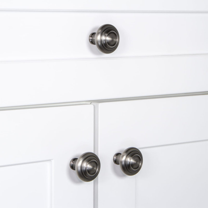Circulaire Cabinet Knob, Antique Pewter