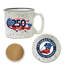Ensemble de grandes tasses et sous-verres en céramique 19 oz Celebrate 250 USA IV-488610100
