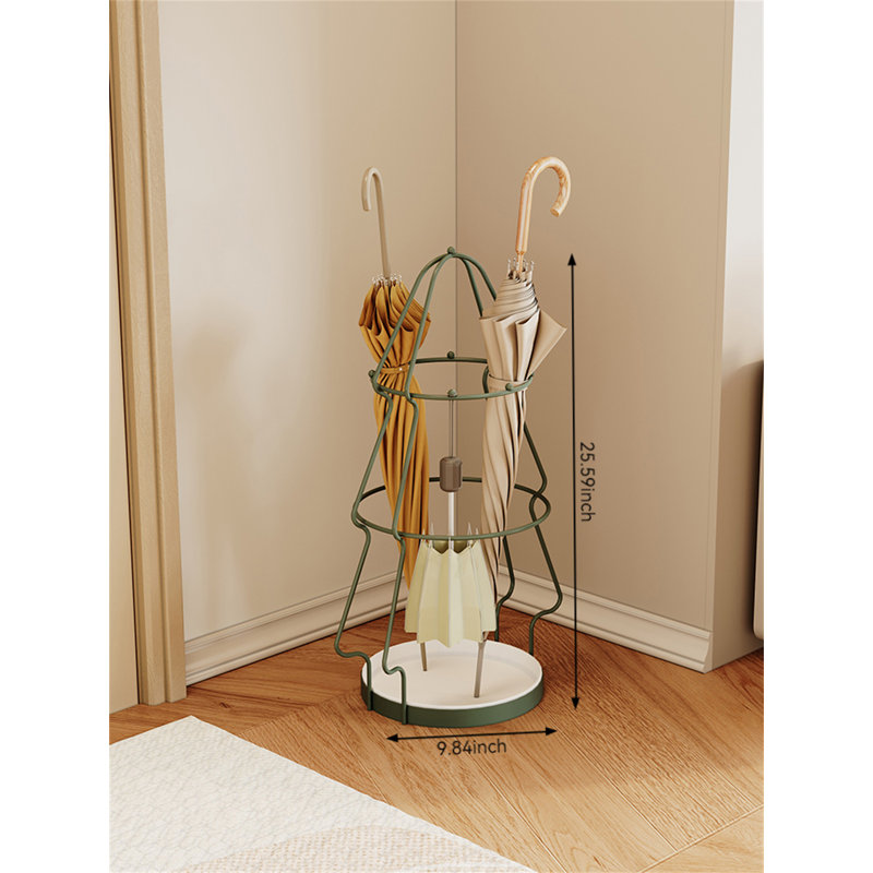 Metal Freestanding Umbrella Stand, Green