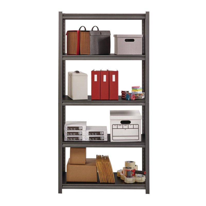 Steel Height -Adjustable Shelving Unit, 72" H x 36" W x 18" D