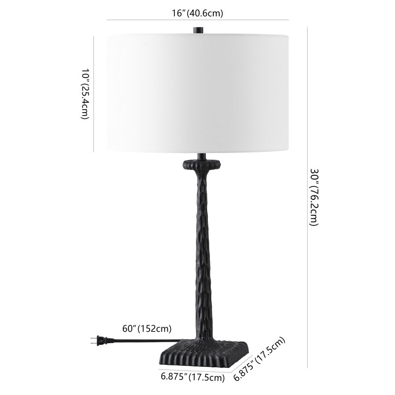 Nivedha Metal Base Table Lamp, Black