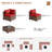 6 - Person Outdoor Wicker Patio Conversation Furniture Set-431616894