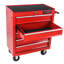 Armoire à outils à 5 tiroirs avec serrure et roues pivotantes - Acier enduit rouge pour système de verrouillage de rangement de garage et espace de rotation-637904088