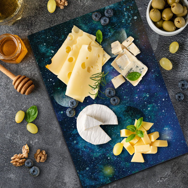 Ambesonne Astral Cutting Board Large Size Universe Concept Multicolor