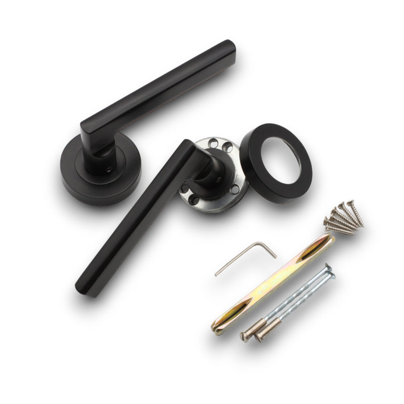 Drox Lever on Rose Matt Black