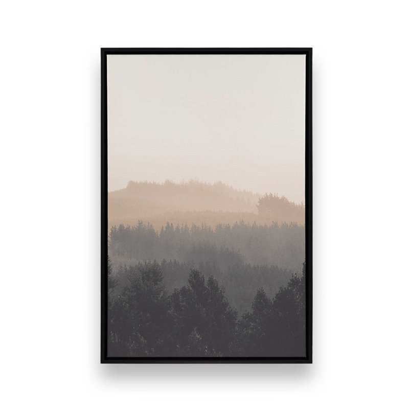 Impression sur toile Forest Veil, H 12,75 po x l 8,75 po x P 1,75 po, Cadre flottant noir satiné
