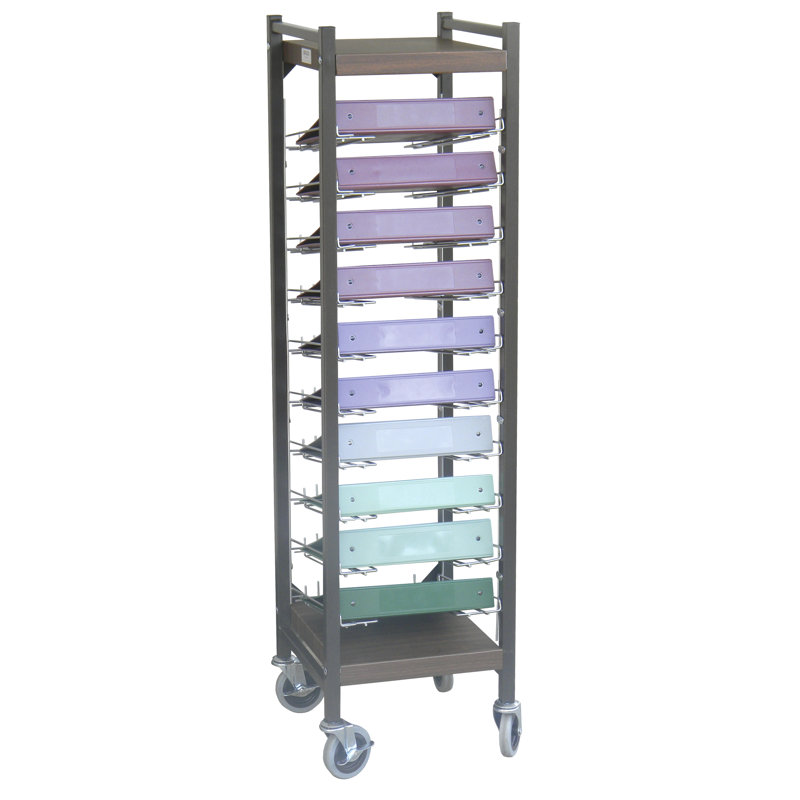 53.38'' H x 14.5'' W File Cart with Wheels, Beige