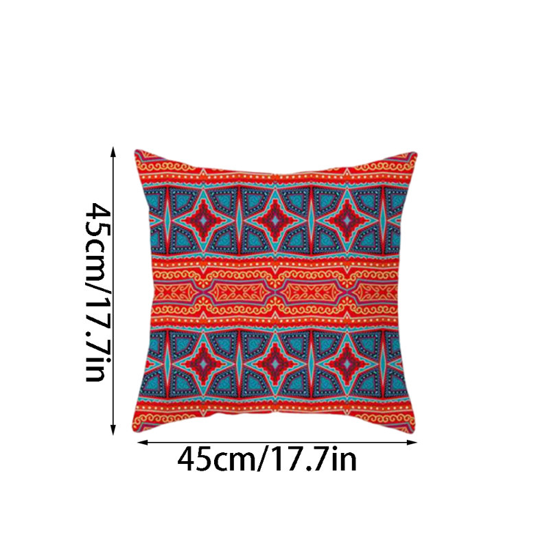 Housse de coussin 4 pièces de Noël, housse de coussin de style marocain de 45 cm (style 1)