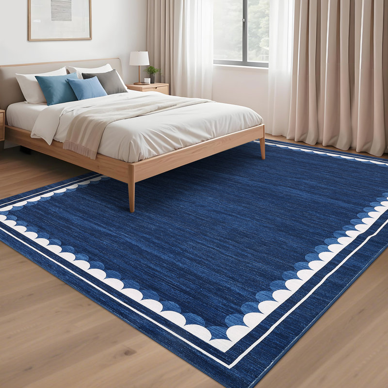 Tapis de sol contemporain pliable antidérapant à poils courts et antidérapant, Rectangle 9 pi x 12 pi