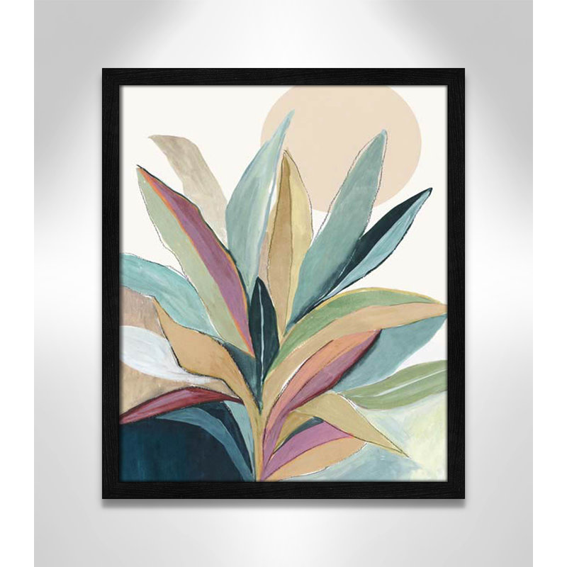 Sherbrooke Sherbrooke Bright Leaves I par Asia Jensen, Cadre mince noir sans cadre, H 19 po x l 16 po x P 0,75 po