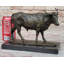 Sculpture bronze vache bœuf sur une base de marbre par Milo
