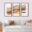 «Donnabel Burnt Orange Waves Abstract I», reproduction sur toile 3 pièces-87913114-87913113