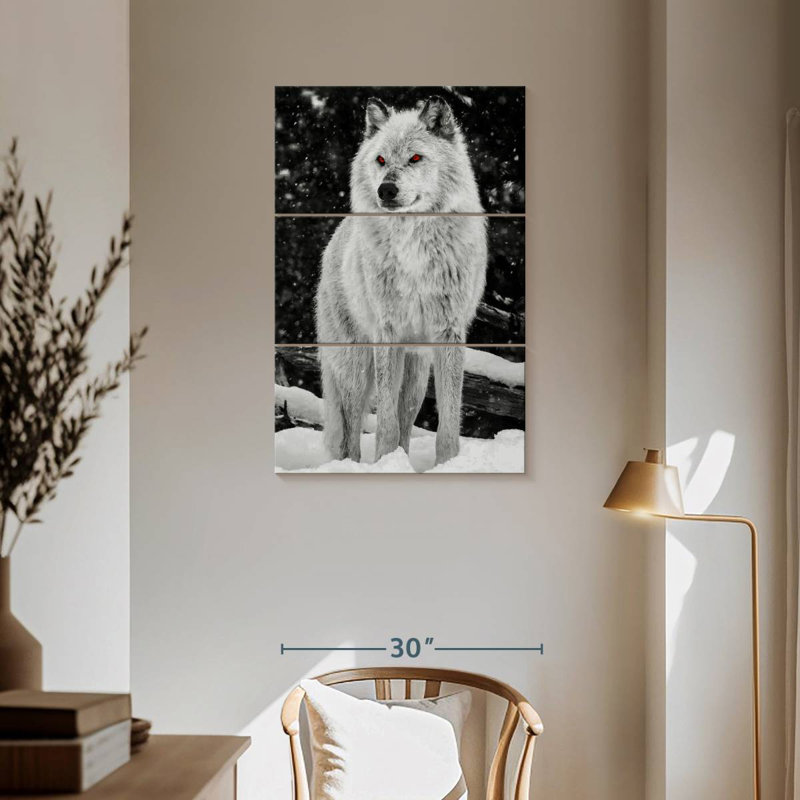 Brampt Wolf Amber Eyes, 57'' H x 36'' W