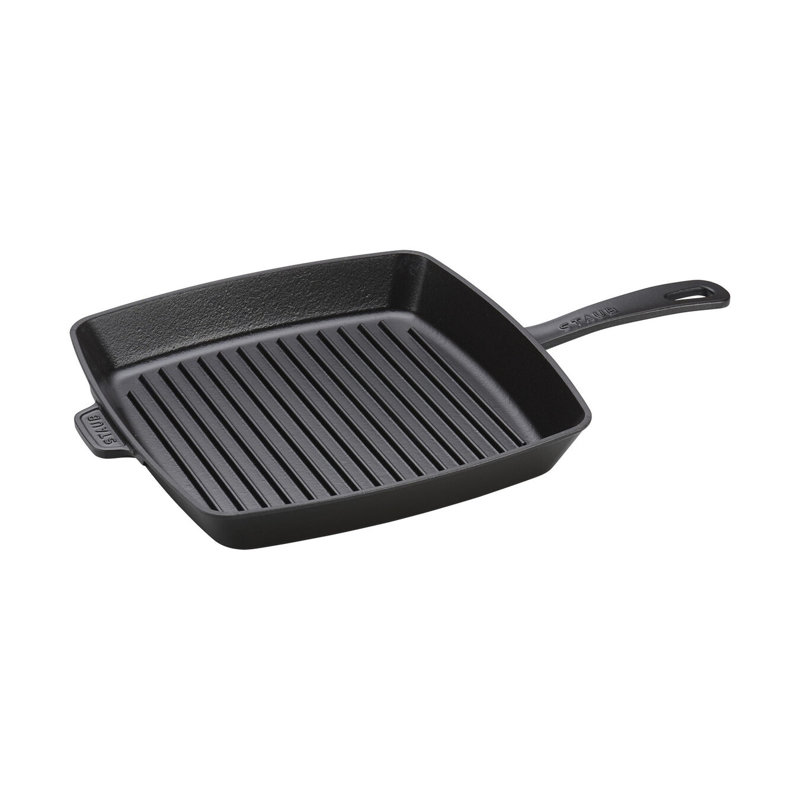 Staub Cast Iron Square Grill Pan, Black Matte