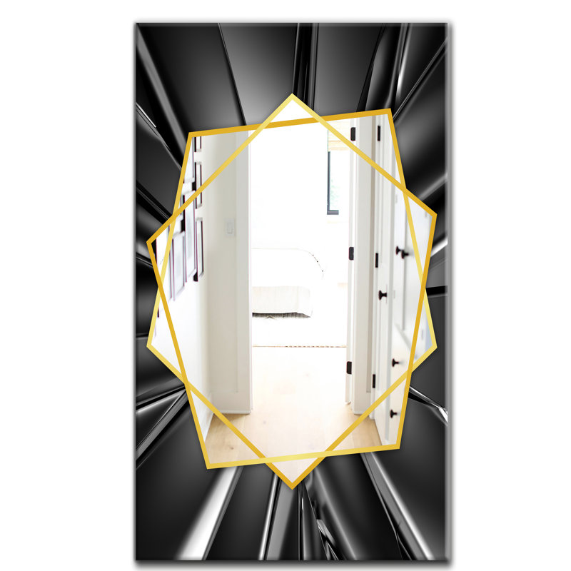 Miroir mural futuriste en cristal, H 39,4 po x l 29,5 po
