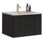Meuble-lavabo flottant 24 po à rayures avec lavabo en céramique, meuble-lavabo une pièce sans drain, pré-assemblé-543366816