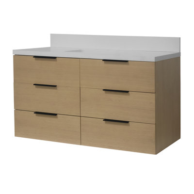 Ensemble de meuble-lavabo simple mural 48 po Mitchell