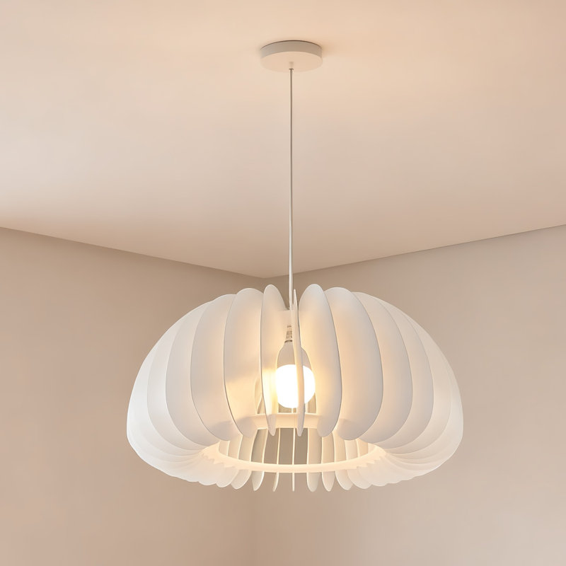 Luminaire suspendu citrouille moderne D40 (blanc)