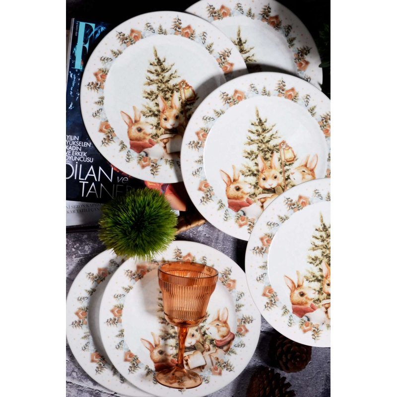 Ensemble d'assiettes à dessert (6 pièces)