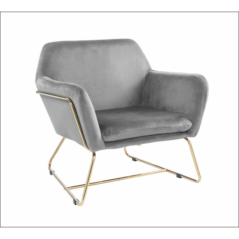 Fauteuil gris Eudia, Gris