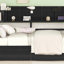 Lit de jour simple, support en lattes de bois, avec tablettes de chevet et deux tiroirs (lit de jour)-762442539