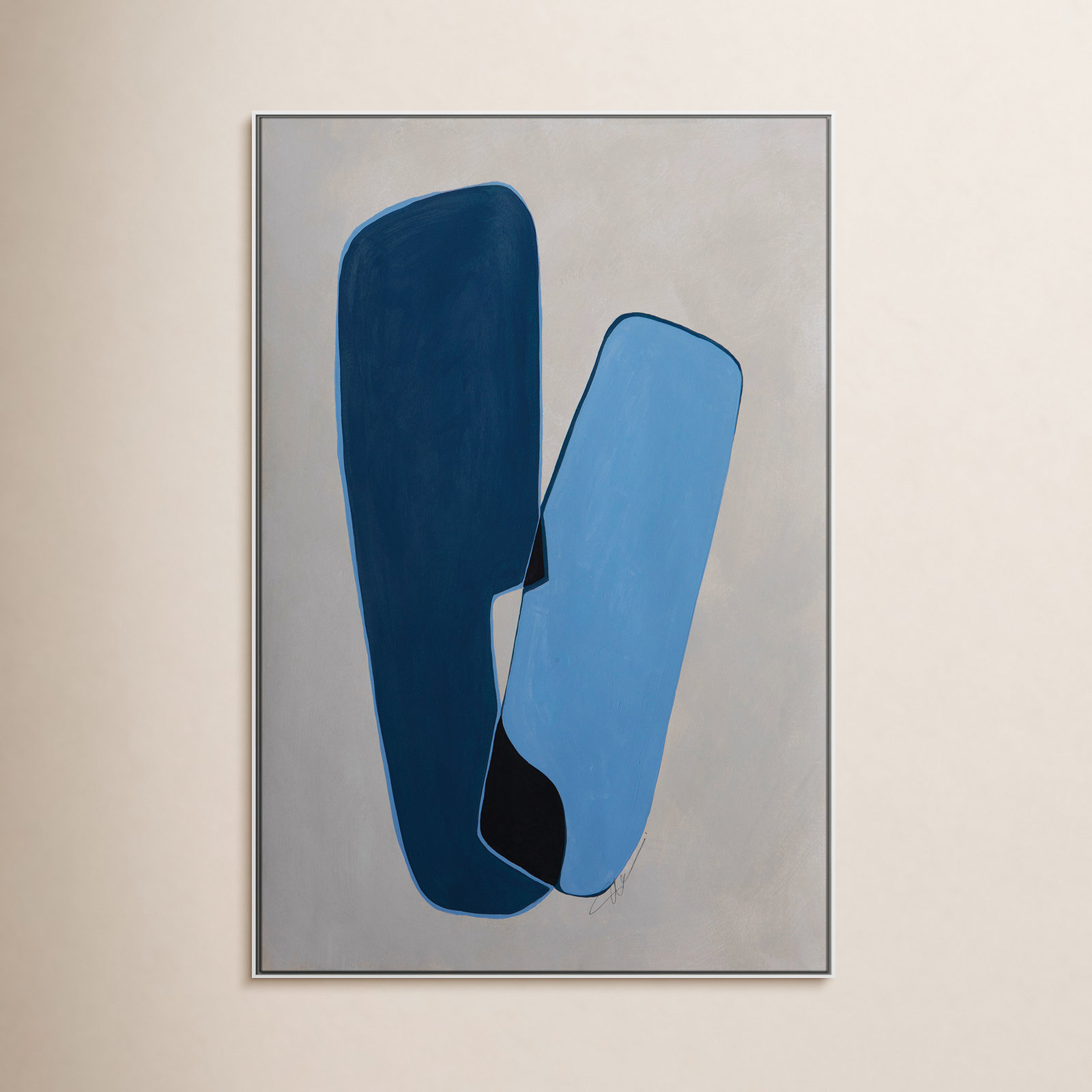 In Unity II by Filippo Ioco For Casa Fine Arts, 61.5" H x 41.5" W x 2" D, White Framed