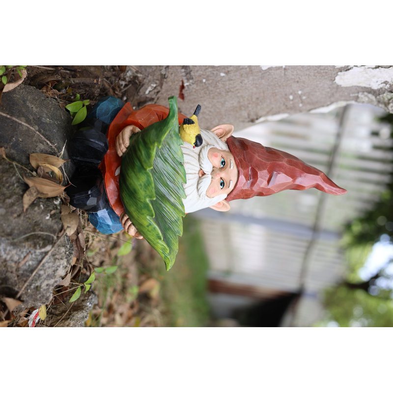 Fishing Frank Garden Gnome Statue with Red Hat