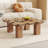 Square Coffee Table with Tempered Glass Table Top