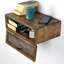 Tablette décorative en bois massif Garson-1674325820