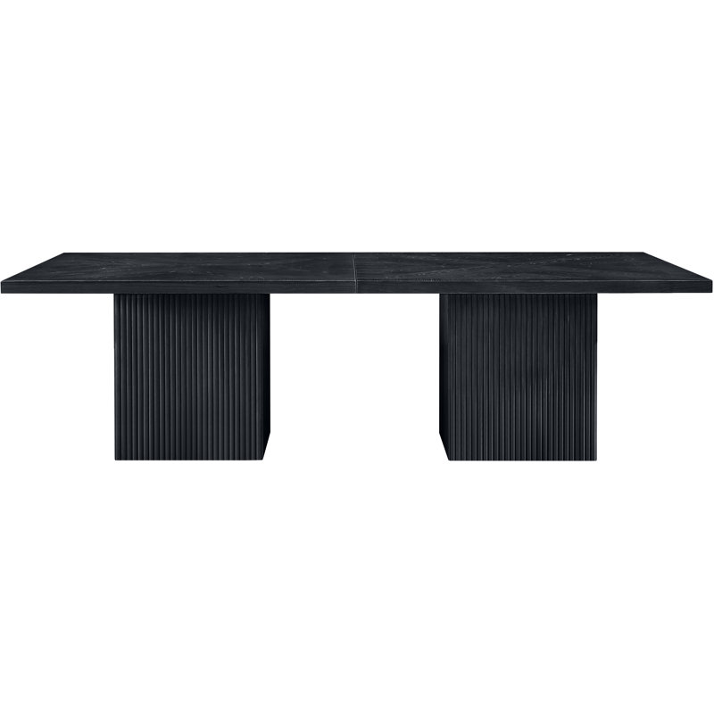 Belinda Rectangular Dining Table, Black, 31" H x 108" W x 54" L
