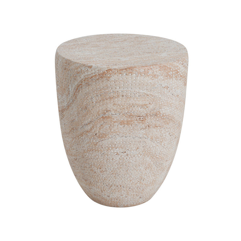 Table d'appoint en béton léger avec finition pour l'intérieur et l'extérieur