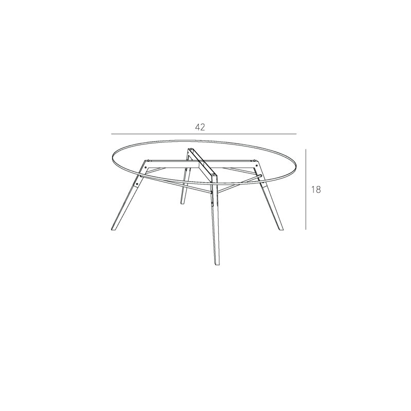 Table basse Ross, Érable / Blanc