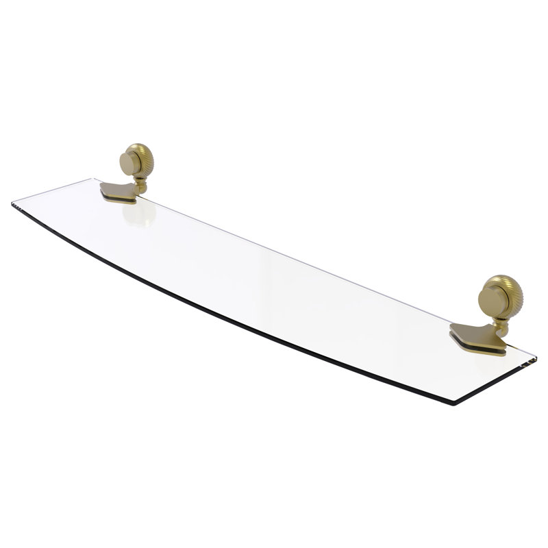 Venus Bracket Shelf, Satin Brass, 18" W x 5.5" L