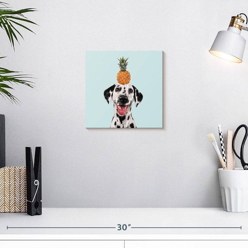 Brampt Pineapple On Dalmatian, 10" H x 10" W