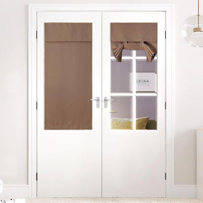 NICETOWN Door Curtains, Privacy Thermal Insulated Tie up Glass Shades, Easy to Install Front Door Curtain, 1 Panel