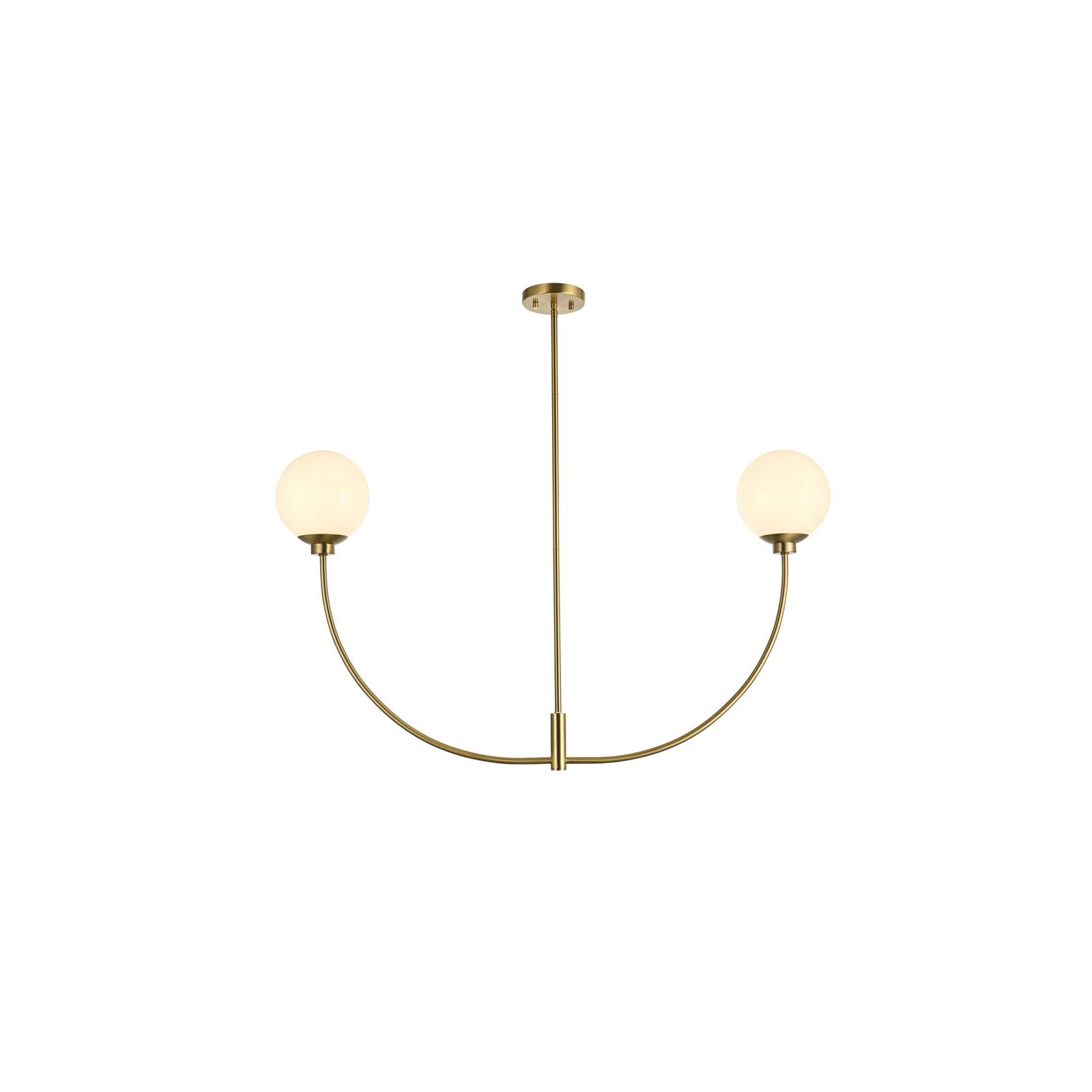 Kyle 2 - Light Metal Chandelier, 24" H x 42" W x 7" D, Satin Gold